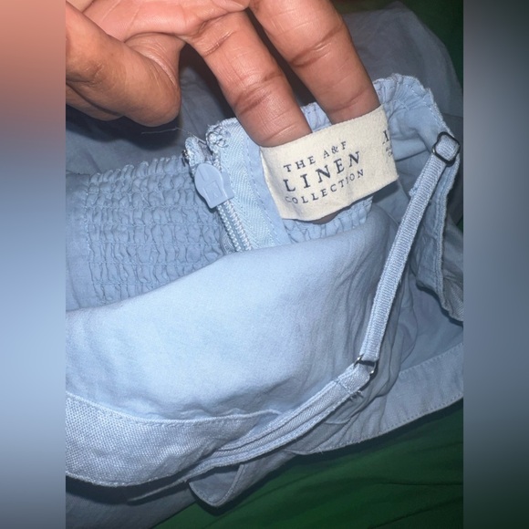 Abercrombie & Fitch The Linen Collection Light BlueSleeveless Dress size XLTall - Picture 4 of 6